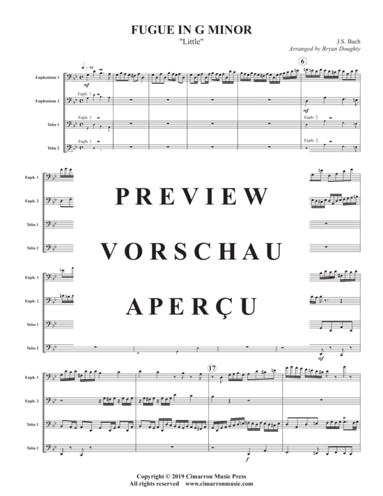 Product gallery: Page 3 of 18 Fugue in g minor , , (Tuba Quartett EETT)