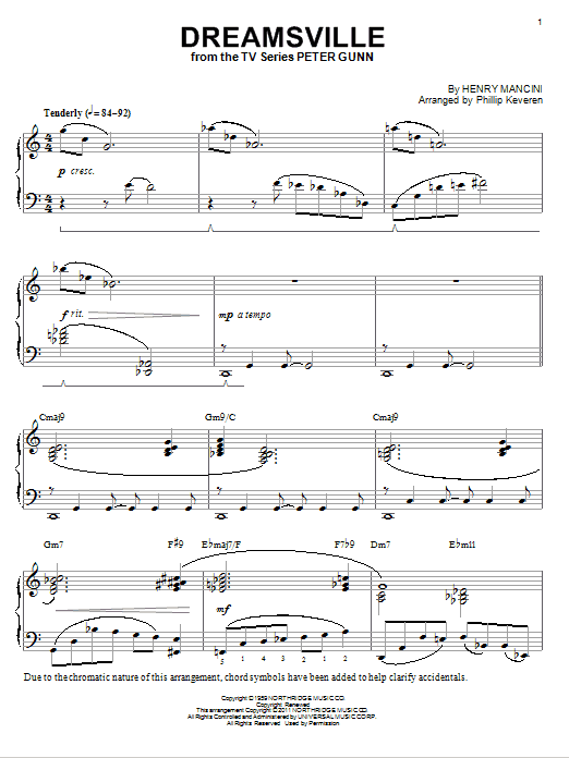 Product gallery: Page 1 of 1 Dreamsville (arr. Phillip Keveren), Henry Mancini