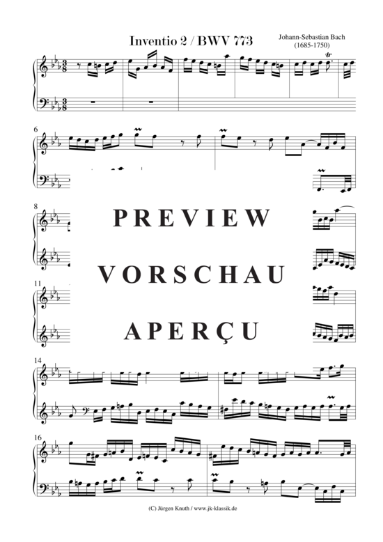 gallery: 15 zweistimmige Inventionen BWV 772-786 , , (Klavier/Cembalo/Orgel Solo)