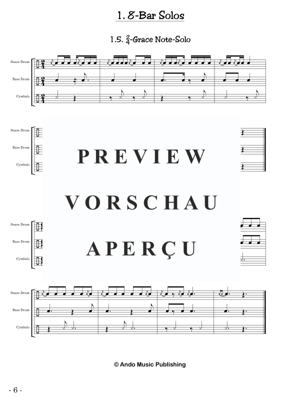 gallery: Solos for Marching Drums - Volume 1, , 50 Solo Pieces for Marching bands: Snare Drum, Bass Drum and Cymbals