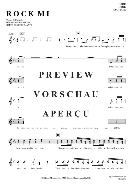 Produktgalerie: Seite 2 von 4 Rock Mi , Voxxclub, (Oboe)
