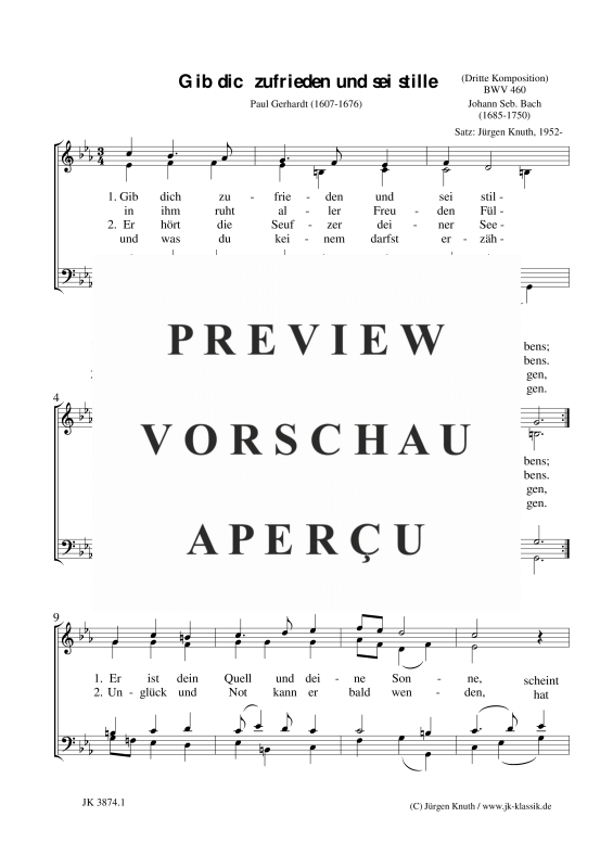 gallery: Gib dich zufrieden und sei stille , , (Gemischter Chor)