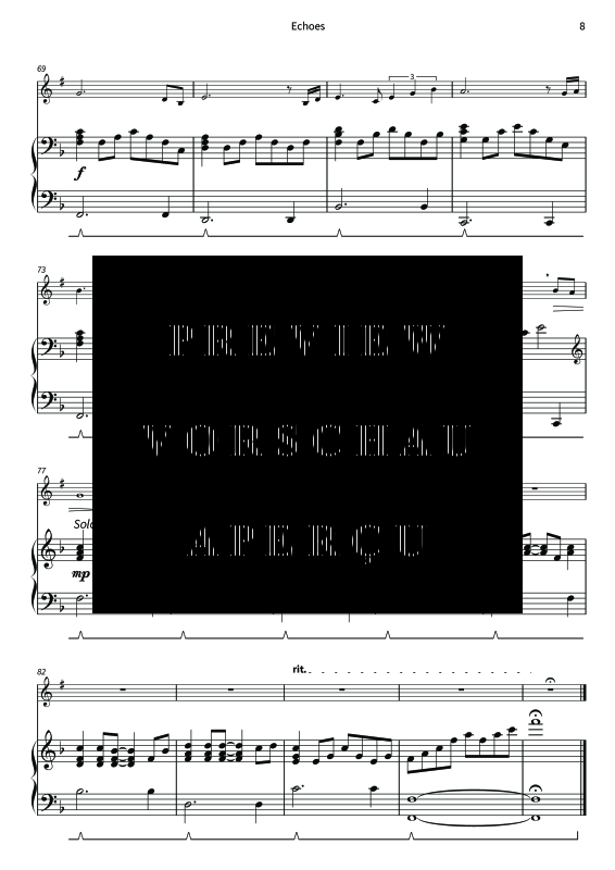 gallery: Echoes - Gentle Melodies for Weddings, Church, and Other Occasions, , Trompete in B und Klavier