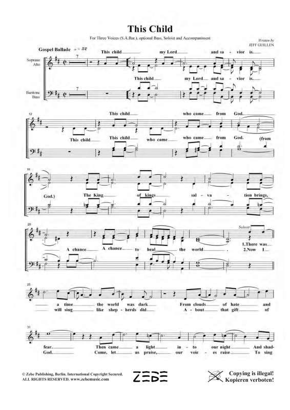 gallery: This Child (Gott wird ein Kind) Psalm 23, , Gemischter Chor und Klavier