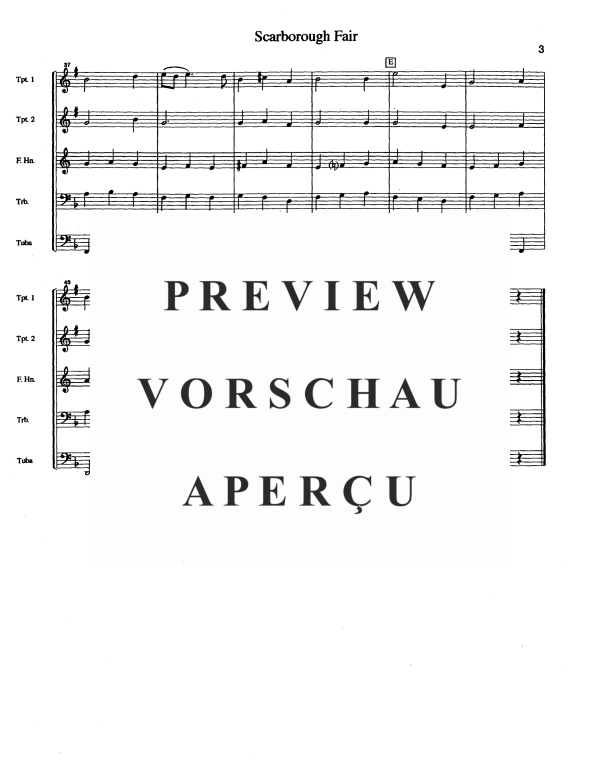 Product gallery: Page 5 of 11 Scarborough Fair, , Brass Quintet
