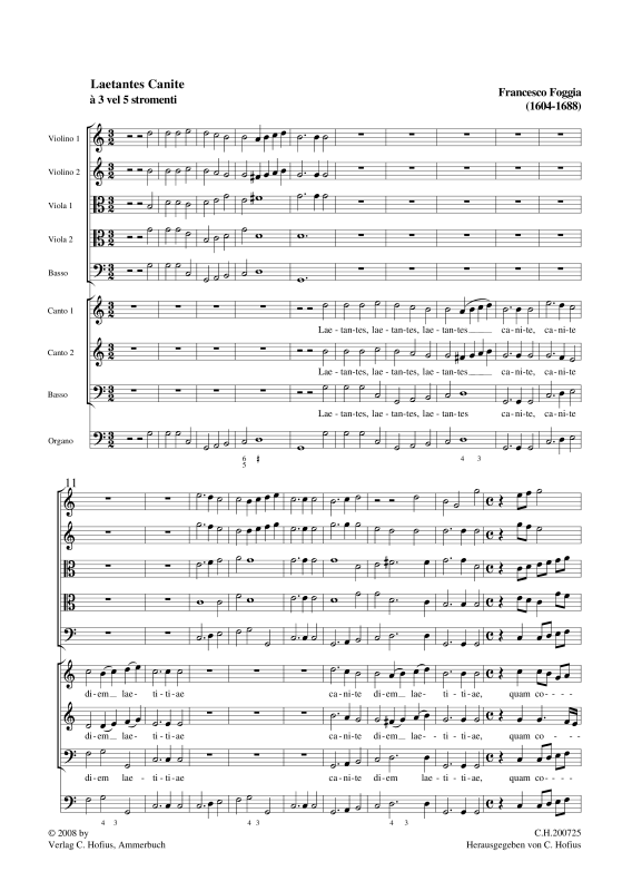 gallery: Laetantes canite, , (Gemischtes Ensemble 3 Stimmen SSB, Streicher und BC)
