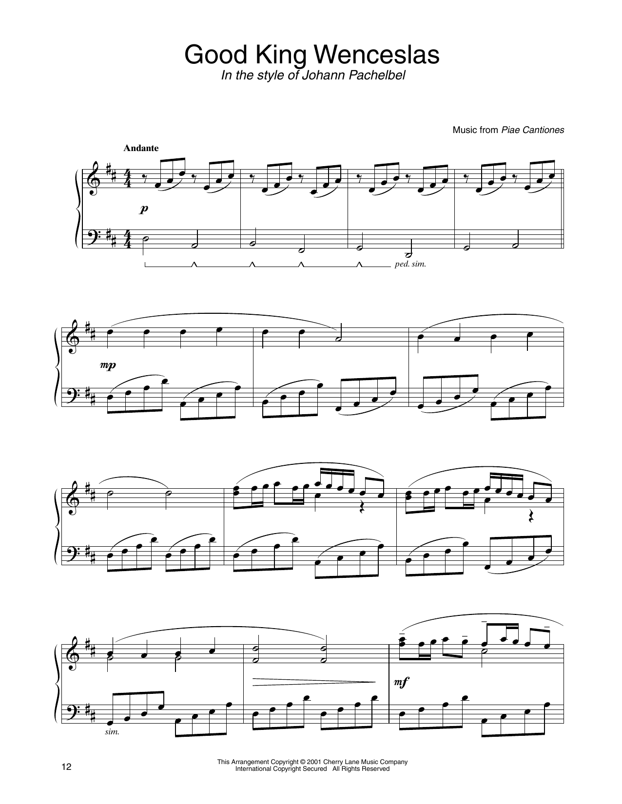 Product picture to: Good King Wenceslas (in the style of Johann Pachelbel) (arr. Carol Klose)