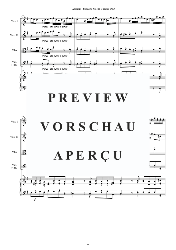 Product gallery: Page 8 of 11 Concerto No.4 in G-Dur Op.7, , String Ensemble and Harpsichord
