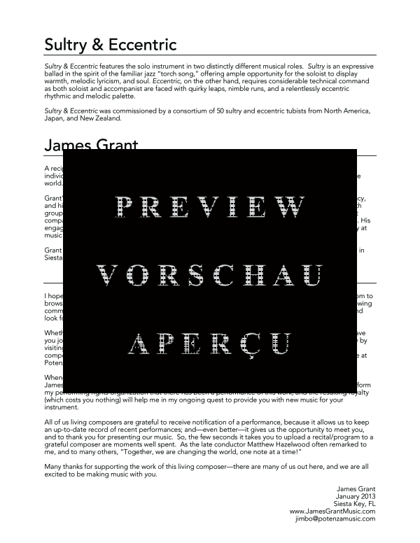 Product gallery: Page 4 of 11 Sultry & Eccentric, , (euphonium and piano)