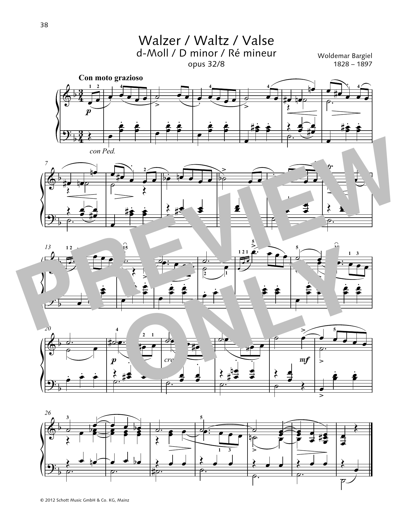 Product gallery: Page 1 of 1 Waltz D minor, Woldemar Bargiel