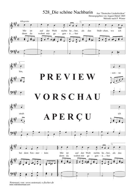 Product gallery: Page 2 of 3 Die schöne Nachbarin , , Piano and Voice