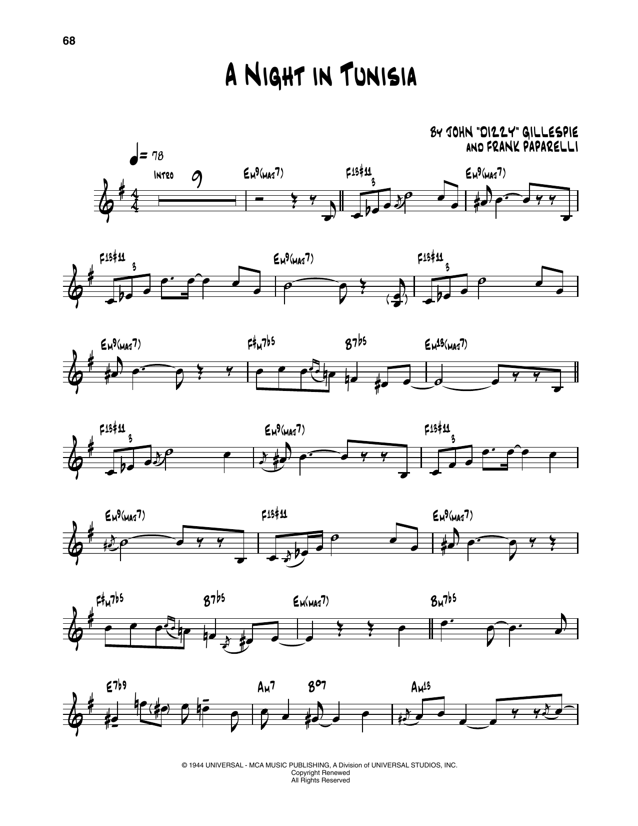 Produktgalerie: Seite 1 von 1 A Night In Tunisia, Dizzy Gillespie, Trompete