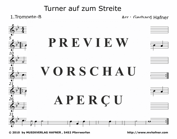 Produktgalerie: Seite 4 von 11 Turner auf zum Streite, , (Blechbläserquartett)