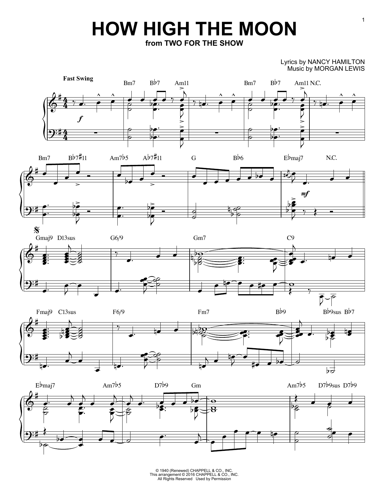 Product gallery: Page 1 of 1 How High The Moon (arr. Brent Edstrom), Les Paul & Mary Ford