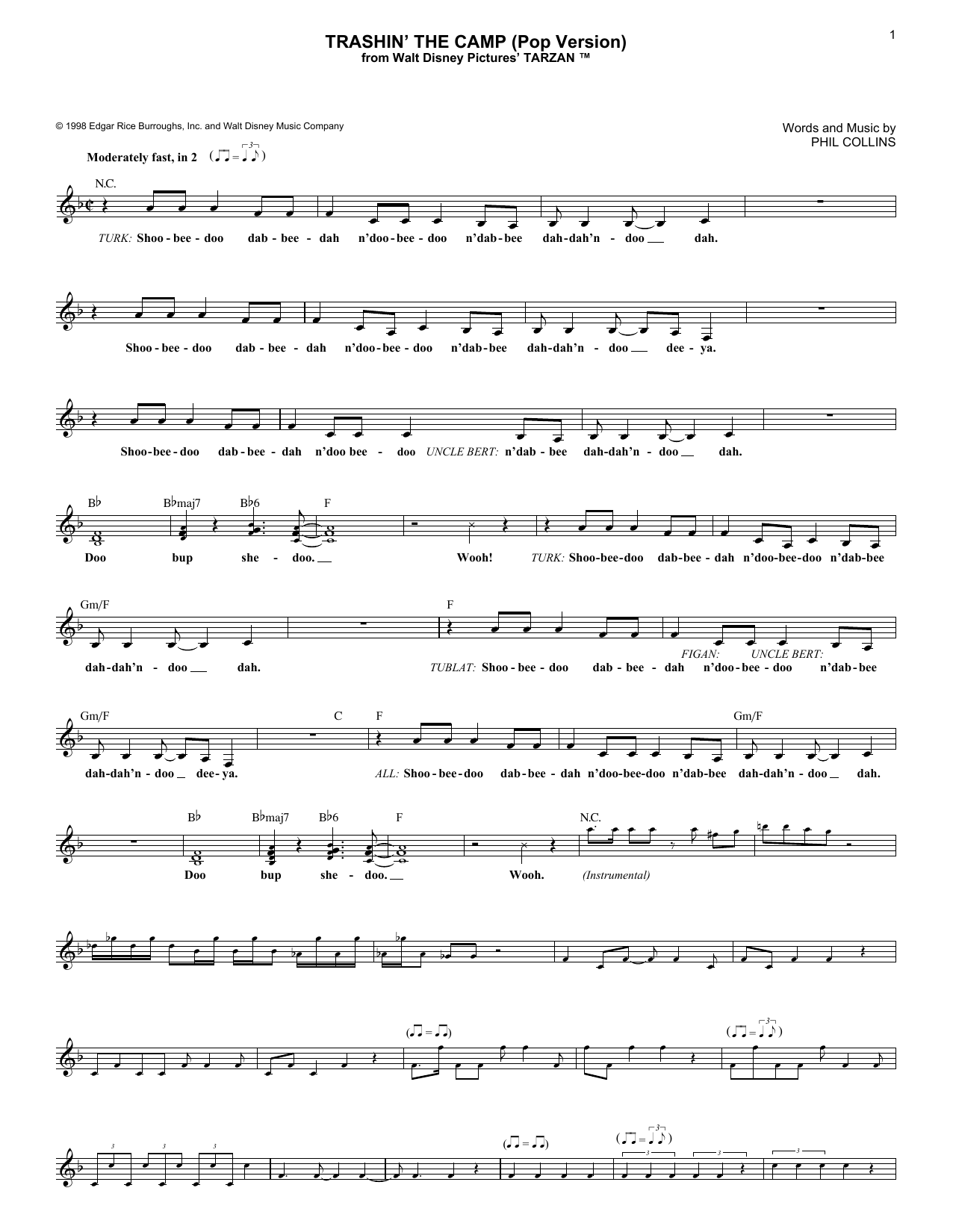 Produktbild zu: Trashin' The Camp (Pop Version) (from Tarzan)