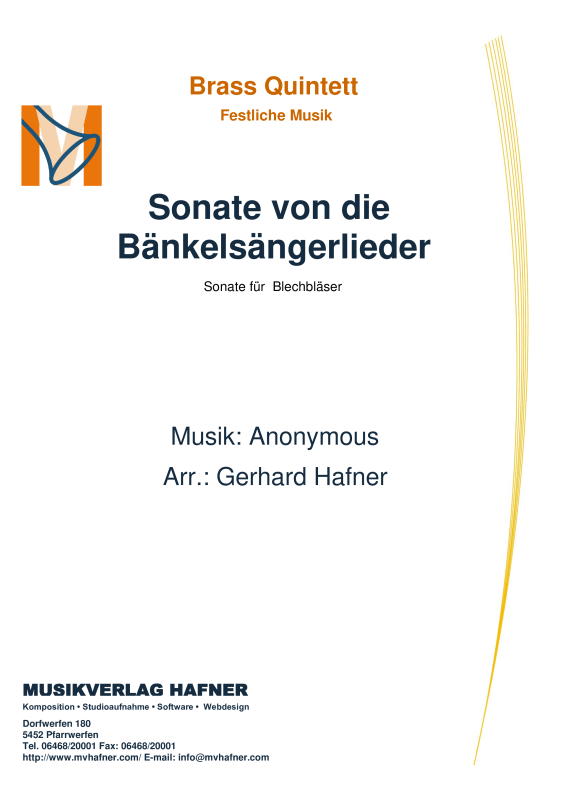 cover: Sonate von die Bänkelsängerlieder, , (Blechbläser Quintett)