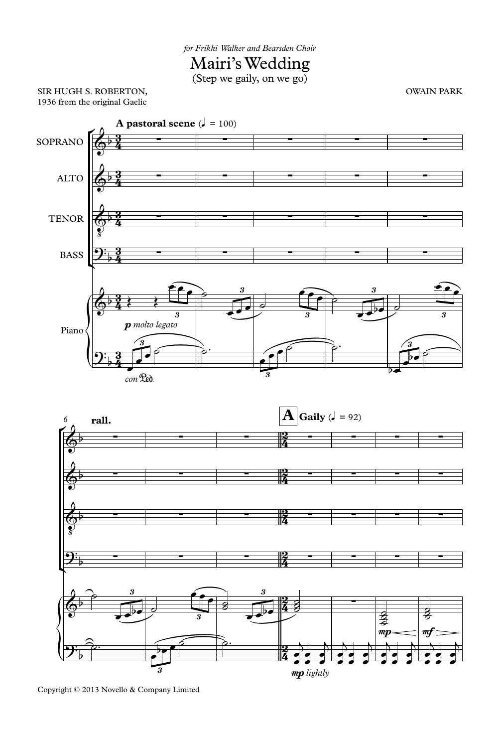 Produktbild zu:  Mairi's Wedding (Step we gaily, on we go) - Owain Park