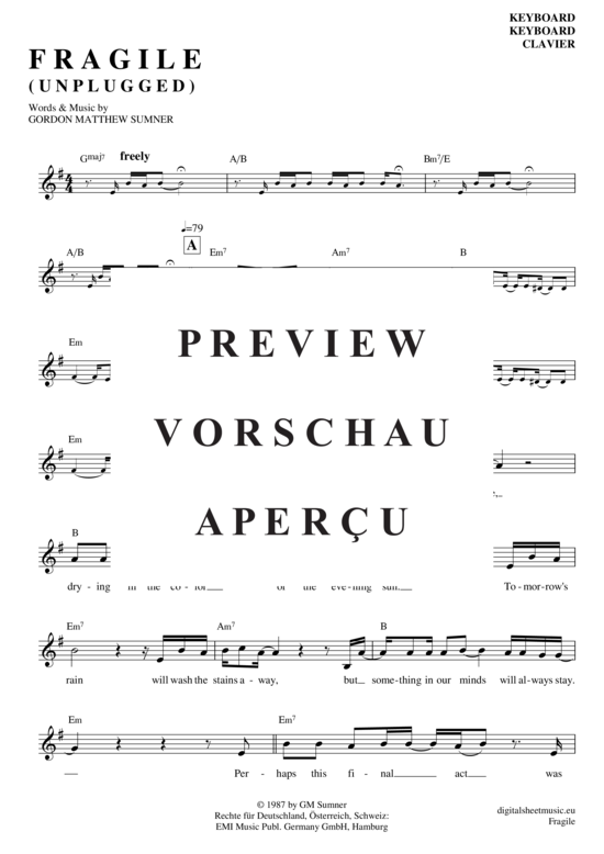 Product gallery: Page 2 of 4 Fragile , Sting, (Keyboard)