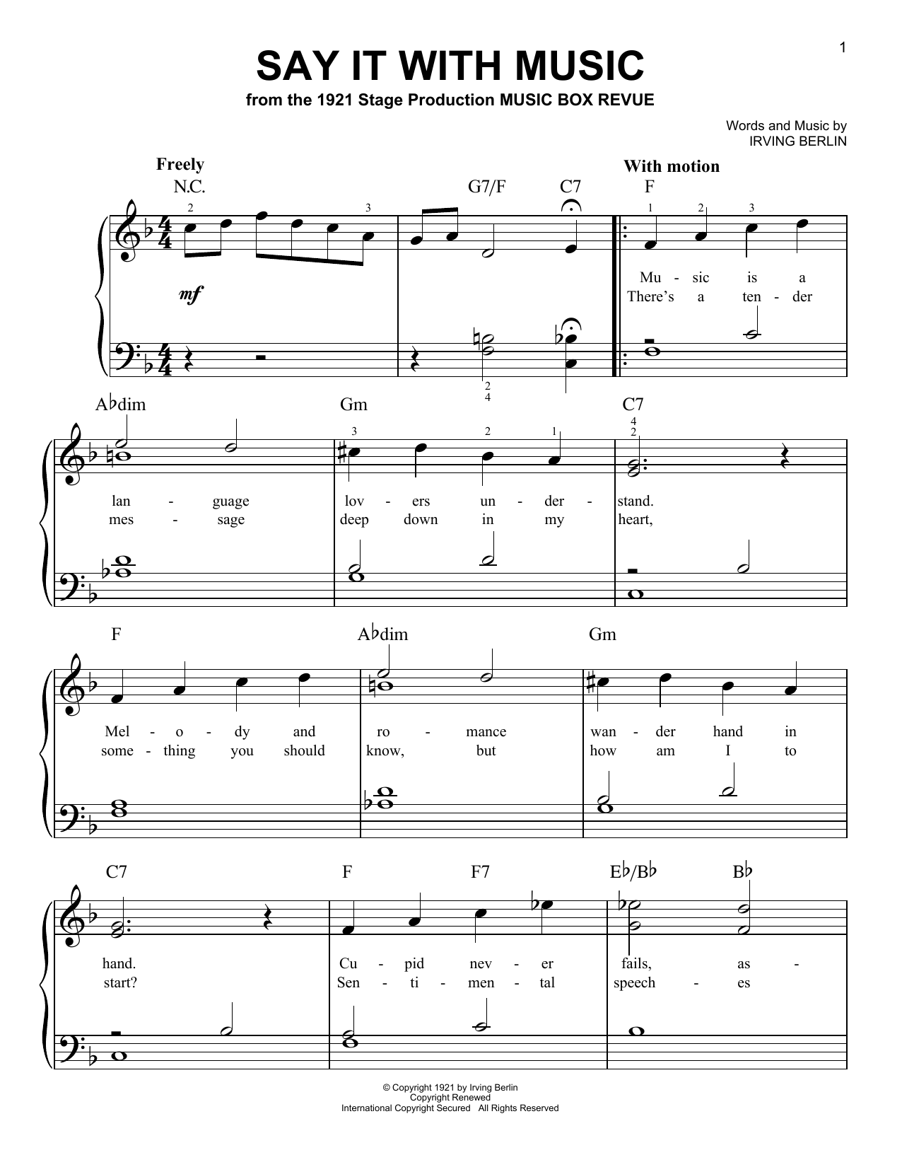 Produktbild zu: Say It With Music