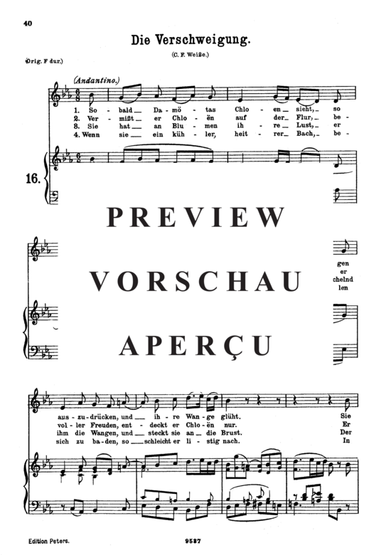 gallery: Die Verschweigung K. 518 , , (Gesang mittel + Klavier)