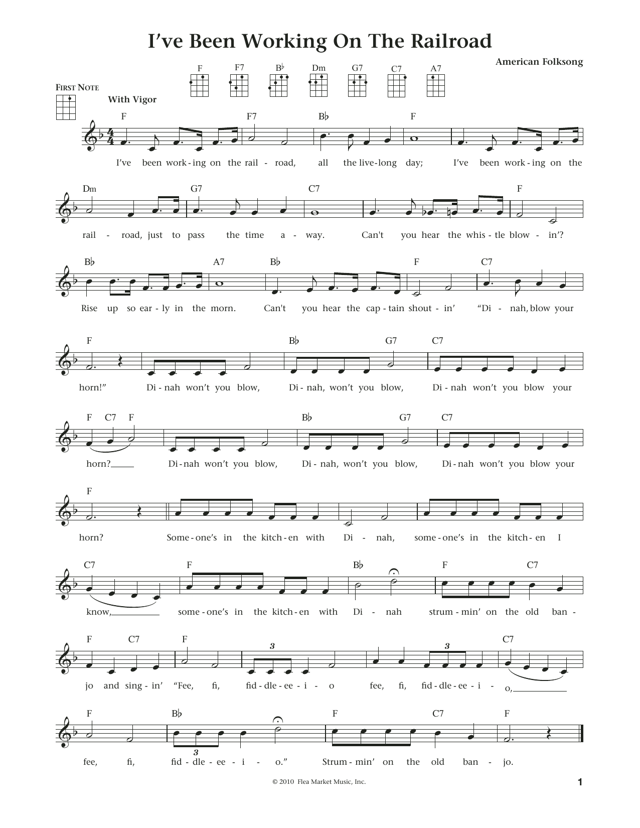 Product gallery: Page 1 of 1 I've Been Working On The Railroad (from The Daily Ukulele) (arr. Liz and Jim Beloff), American Folksong