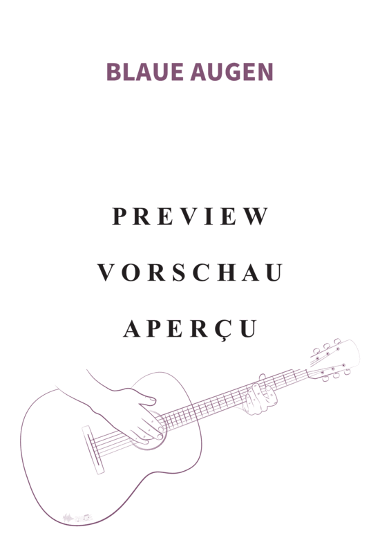 gallery: Blaue Augen, Yvaine, Vocal and Chords Leadsheet