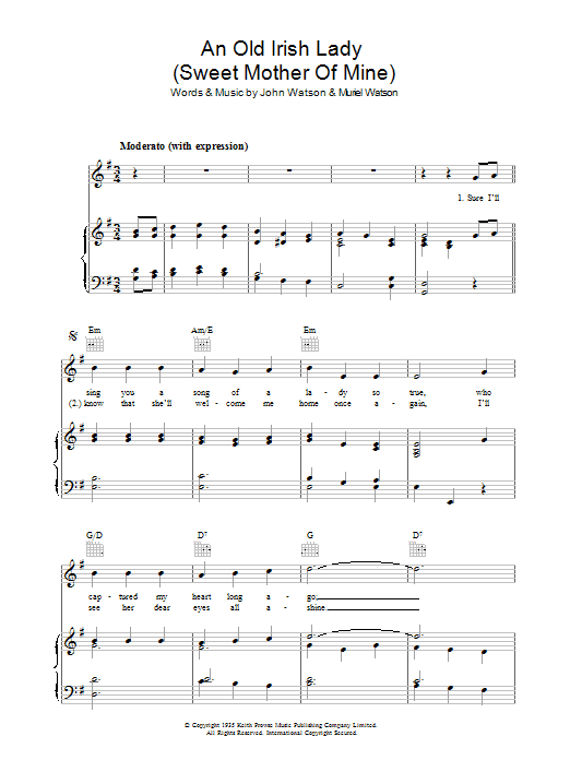 Produktbild zu: An Old Irish Lady (Sweet Mother Of Mine)