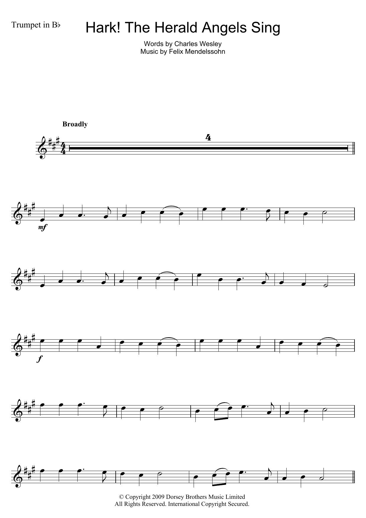 Produktgalerie: Seite 1 von 1 Hark! The Herald Angels Sing, Traditional Carol, Trompete