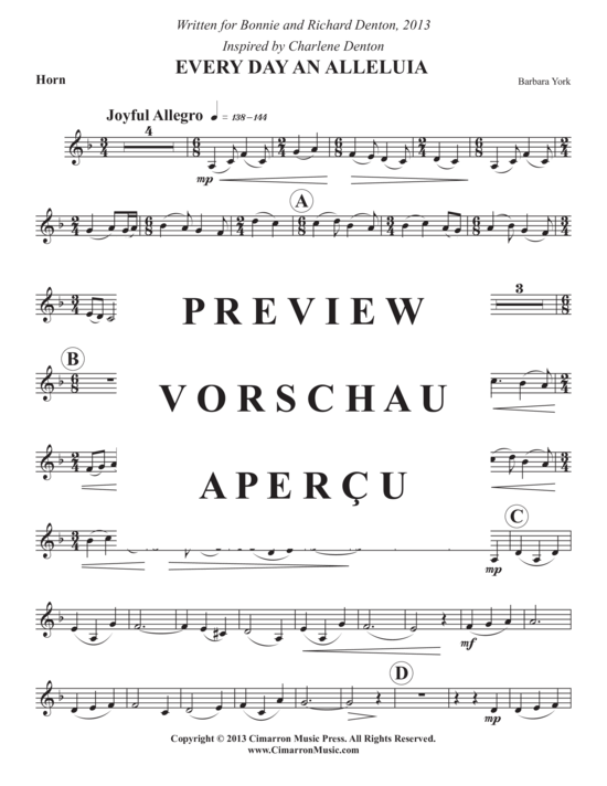 Product gallery: Page 17 of 21 Every Day an Alleluia , , (horn in F, tuba + piano)