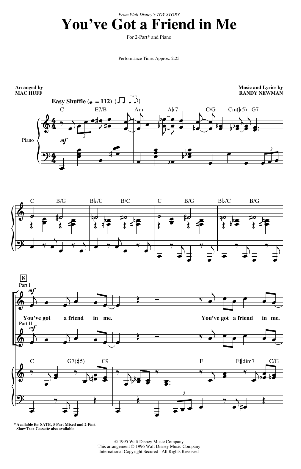Produktbild zu: You've Got A Friend In Me (from Toy Story) (arr. Mac Huff)