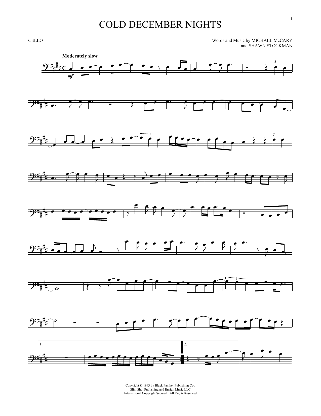 Produktgalerie: Seite 1 von 1 Cold December Nights, Boyz II Men, Violoncello