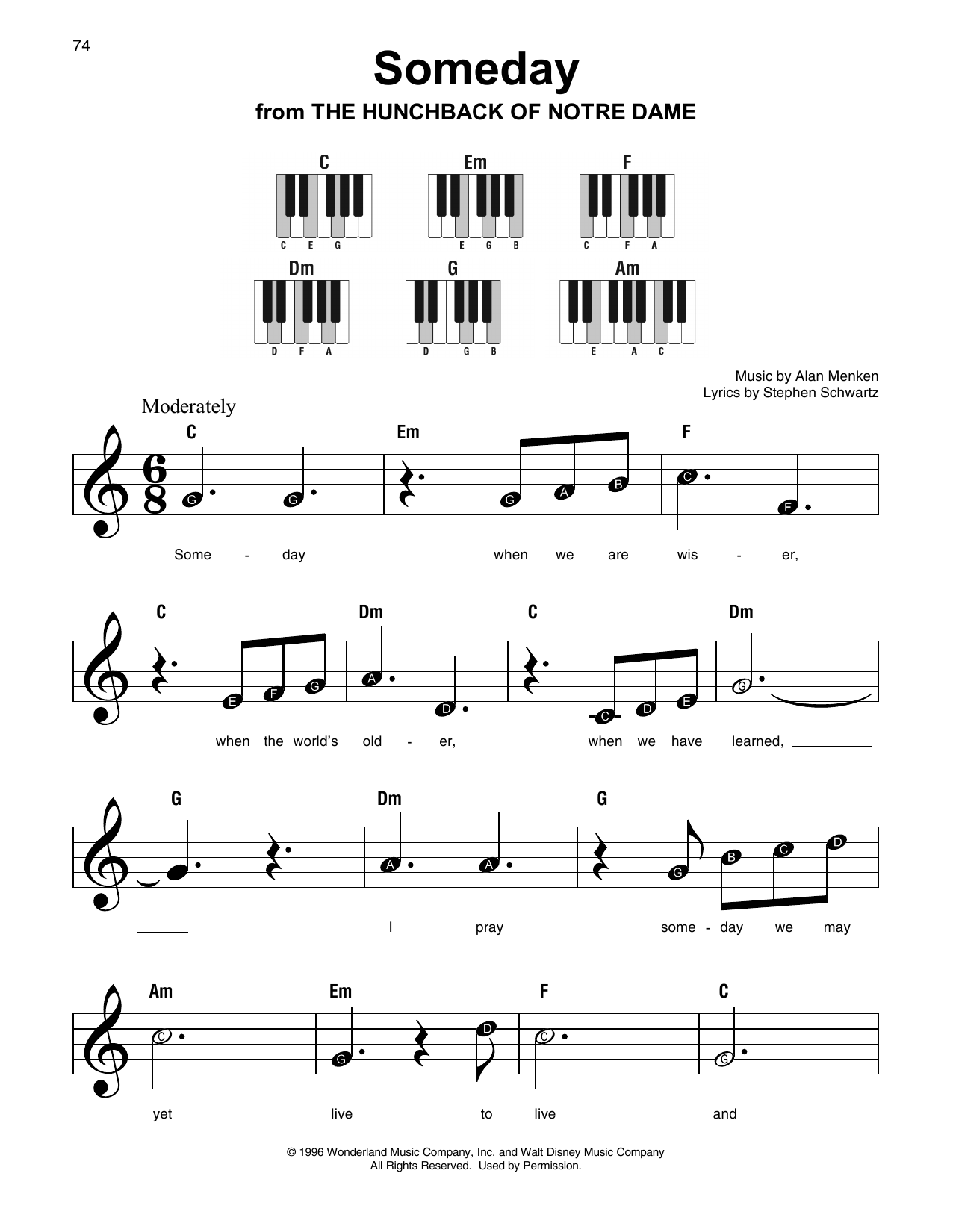Produktbild zu: Someday (from The Hunchback Of Notre Dame)