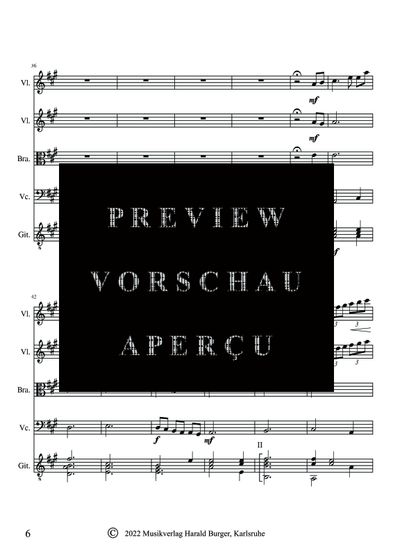 gallery: Eternal Love (Partitur), , Streicher Quartett und Gitarre
