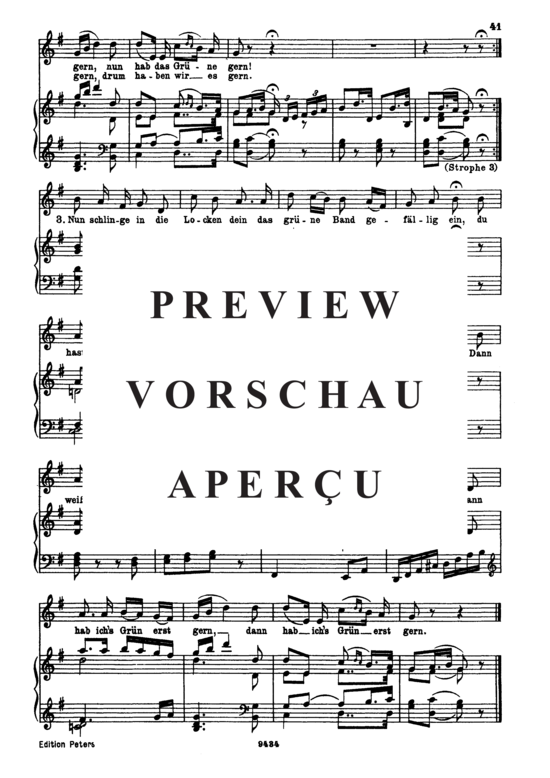 Product gallery: Page 3 of 3 Mit dem grünen lautenbande D.795-13 (Die Schöne Müllerin), , Low Voice and Piano