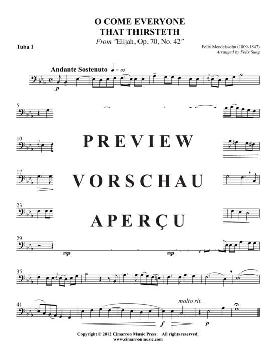 Product gallery: Page 8 of 9 O Come Everyone That Thirsteth , , (2x Baritone, 2x Tuba)