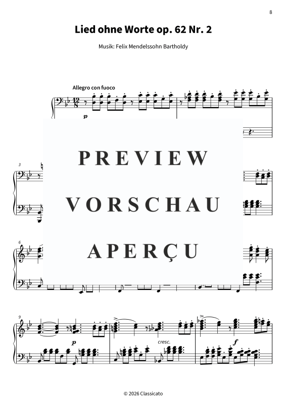 Product gallery: Page 10 of 11 Lieder ohne Worte op. 62, , Solo Piano