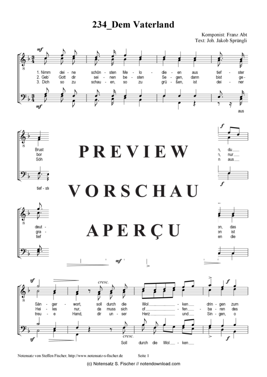 Product gallery: Page 2 of 3 Dem Vaterland  , , (male choir)