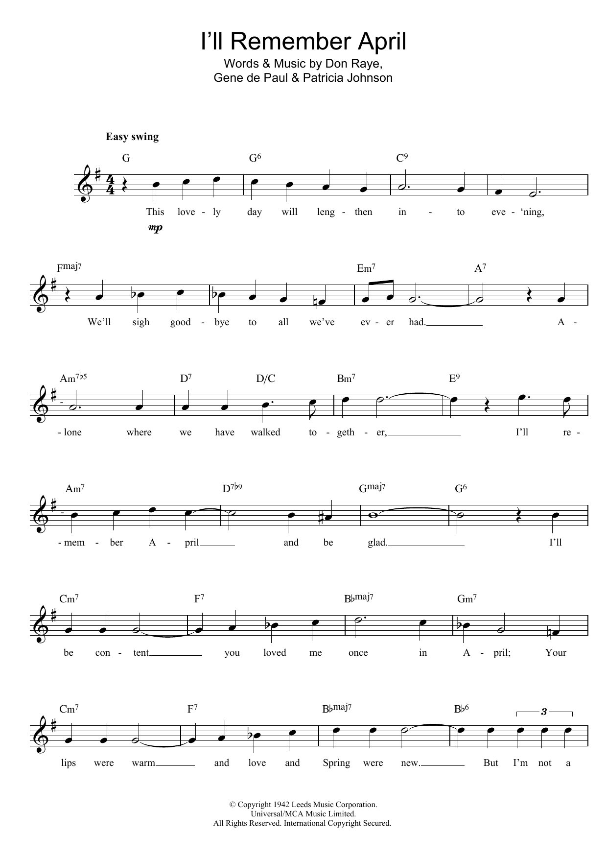 Produktgalerie: Seite 1 von 1 I'll Remember April, Woody Herman, Melodieinstrument