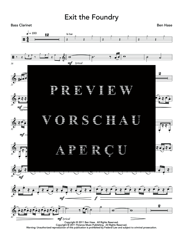 Product gallery: Page 5 of 8 Exit the Foundry, , (bass clarinet and CD)