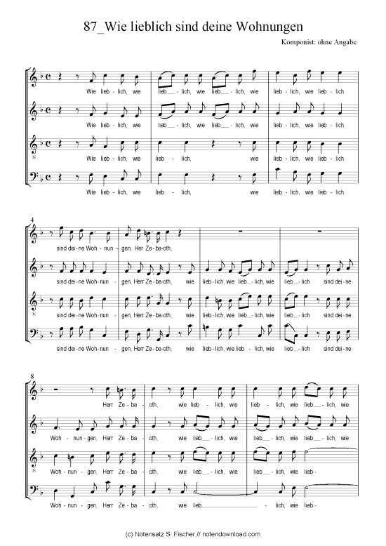 Product picture to: Wie lieblich sind deine Wohnungen Motette über Ps. 84,2-3
