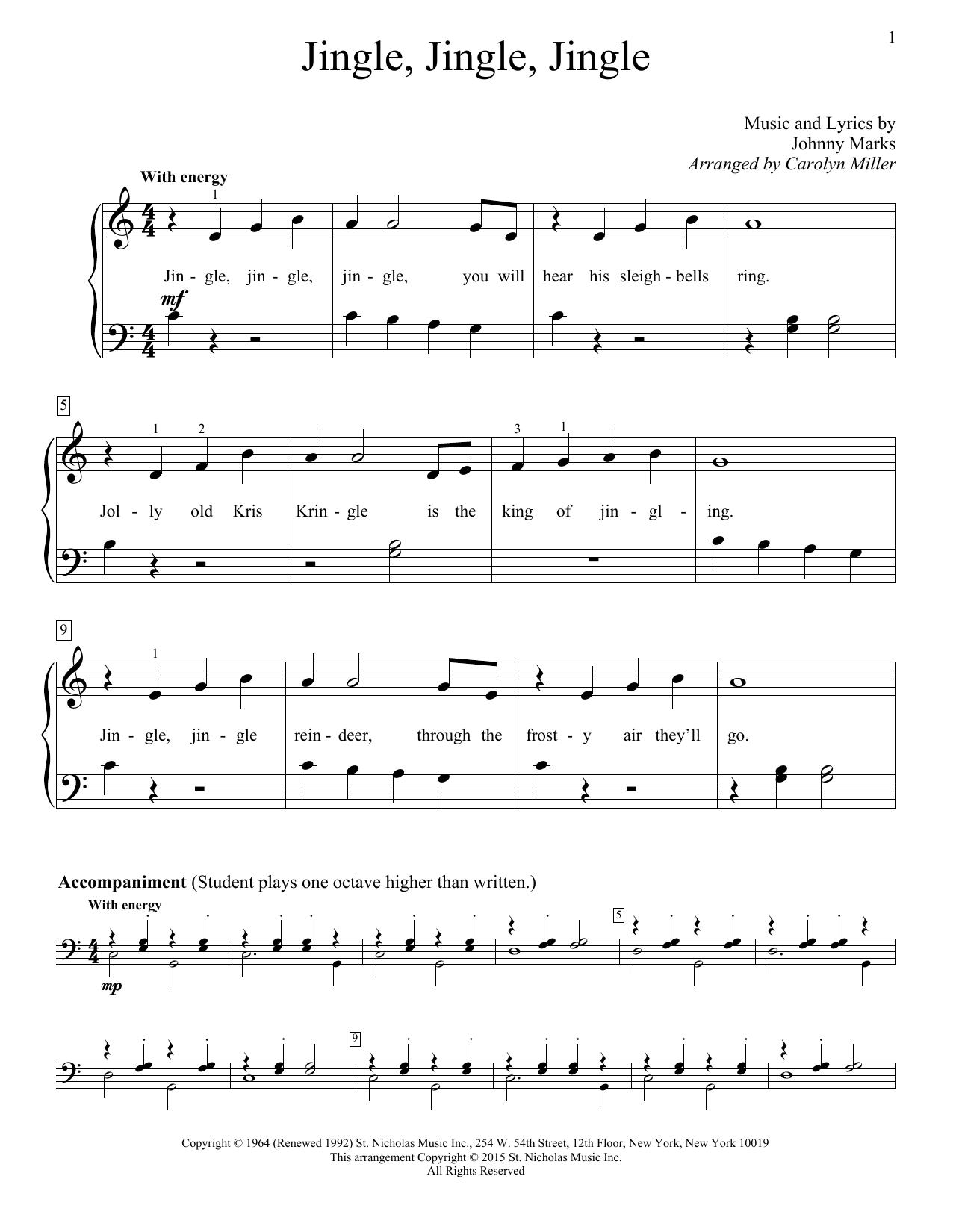 Product gallery: Page 1 of 1 Jingle, Jingle, Jingle, Carolyn Miller