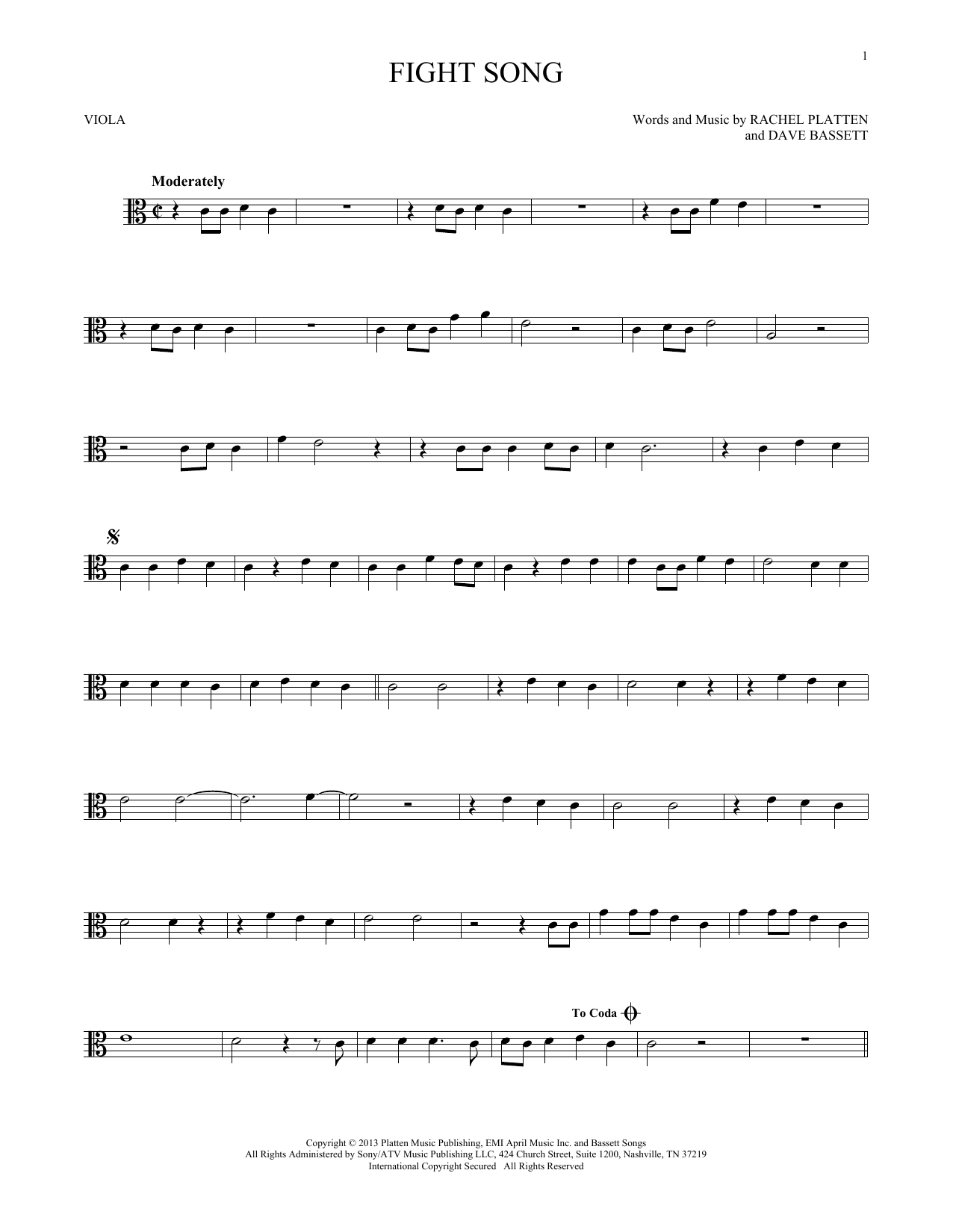 Product gallery: Page 1 of 1 Fight Song, Rachel Platten