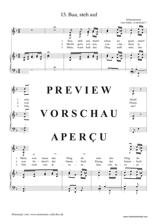 Product gallery: Page 2 of 4 Bua, steh auf , , Piano and Voice