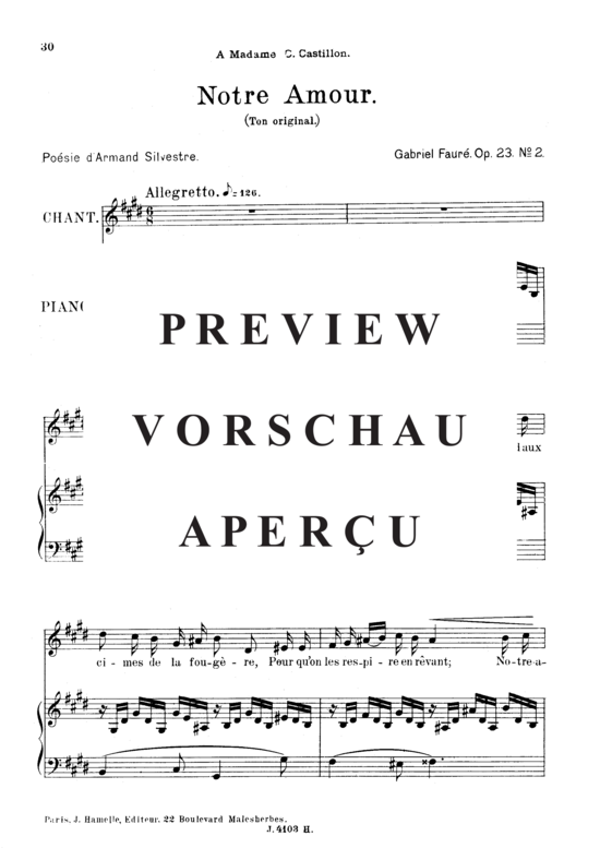 Product gallery: Page 2 of 6 Notre amour Op.23 No.2, , High Voice and Piano