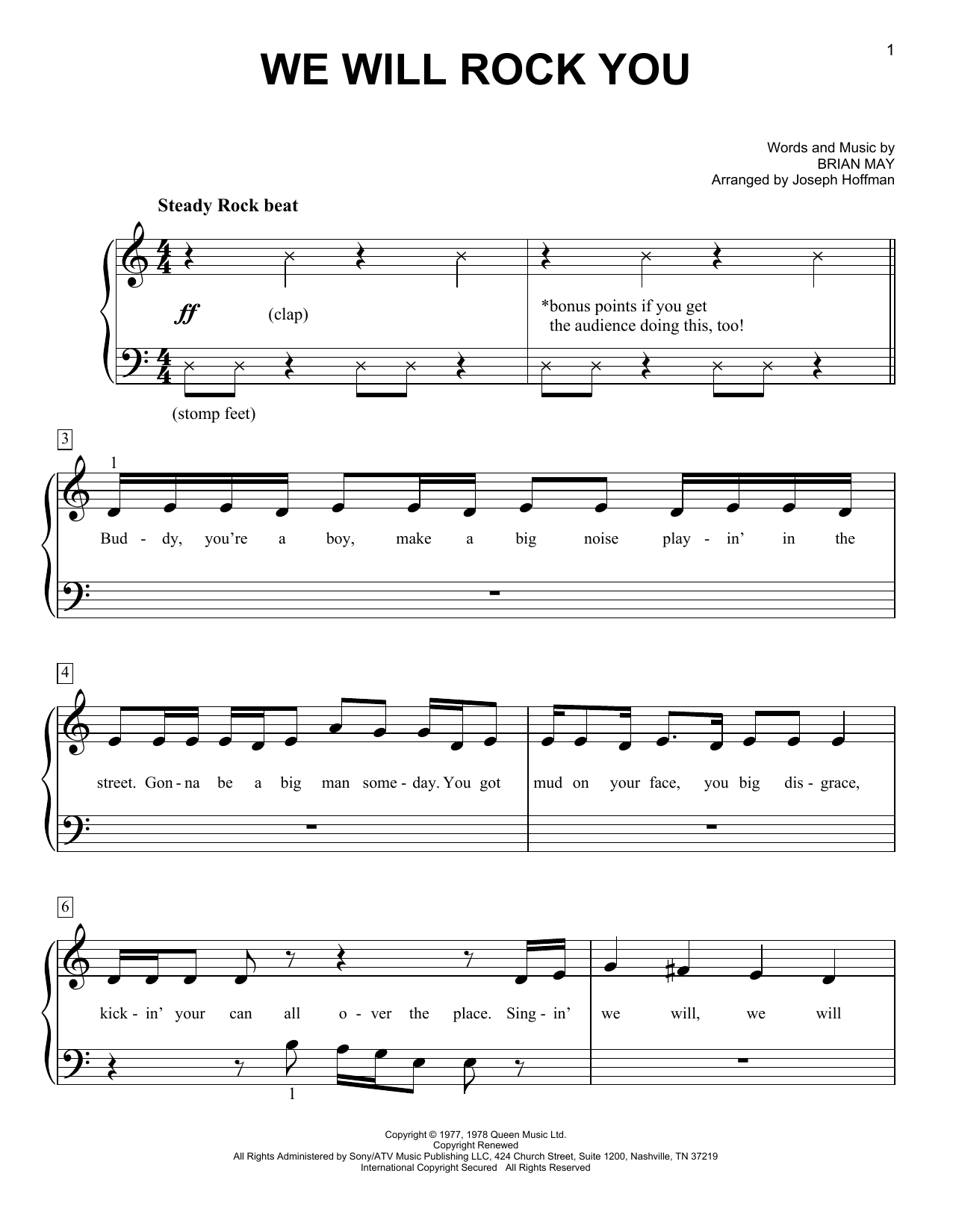 Product picture to: We Will Rock You (arr. Joseph Hoffman)