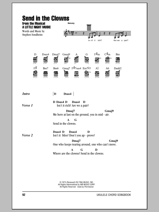 Product gallery: Page 1 of 1 Send In The Clowns, Stephen Sondheim