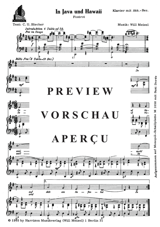 Produktgalerie: Seite 3 von 3 In Java und Hawaii, , Klavier und Gesang