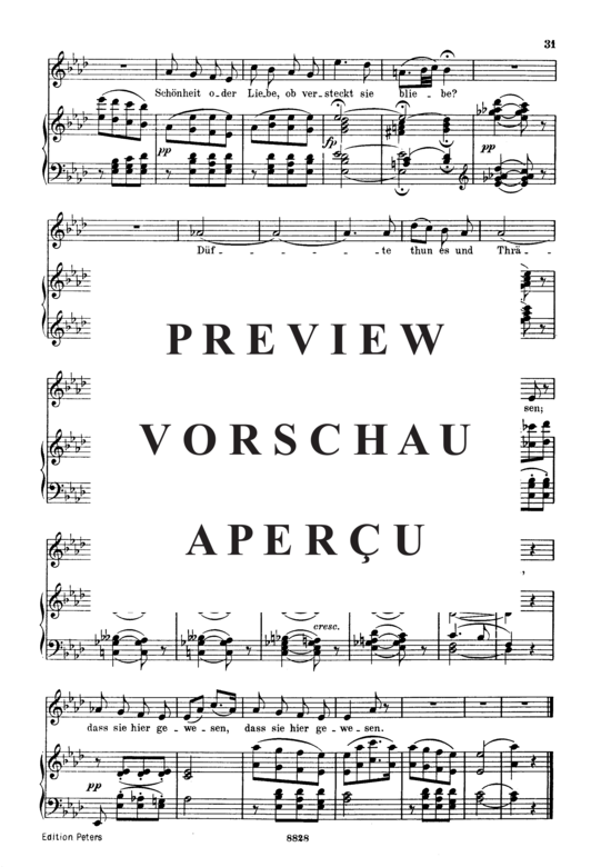 Product gallery: Page 3 of 3 Dass sie hier gewesen! D.775, , Low Voice and Piano