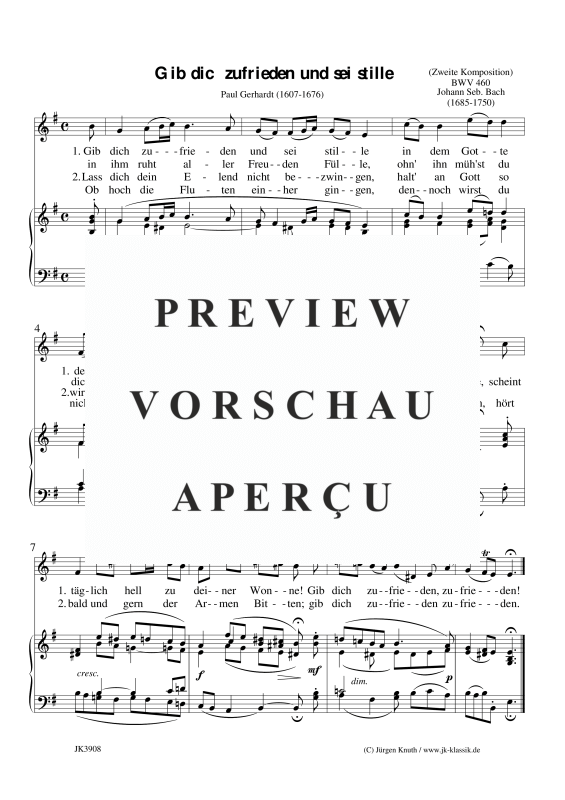 gallery: Gib dich zufrieden und sei stille , , (Gesang und Klavier)