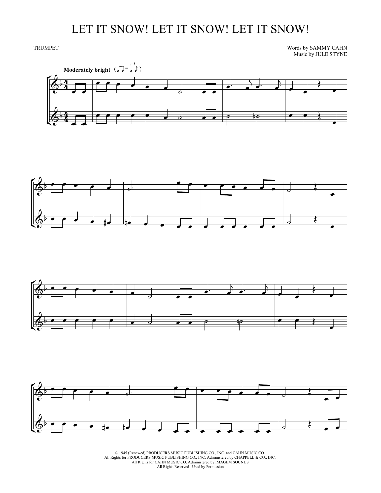 Produktgalerie: Seite 1 von 1 Let It Snow! Let It Snow! Let It Snow!, Jule Styne, Trompete